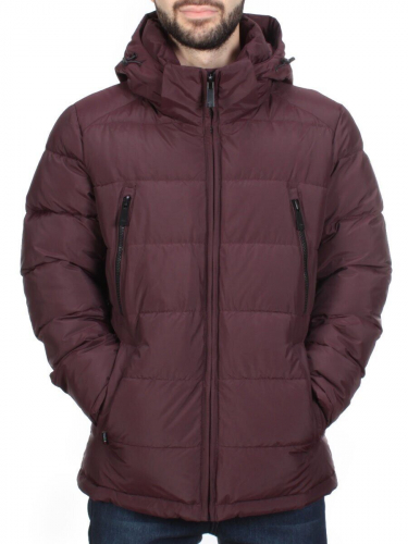 4707 BURGUNDY Куртка мужская зимняя ROMADA (200 гр. холлофайбер) размер 56
