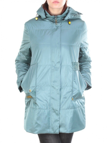 22-309 GREY-GREEN Куртка демисезонная женская AKiDSEFRS (100 гр. синтепон) размер 50