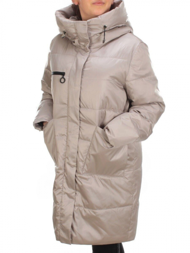 S21122 BEIGE Куртка зимняя женская облегченная Y SILK TREE (150 гр. холлофайбер) размер 46