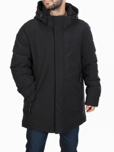 4014-L BLACK Куртка мужская зимняя ROMADA (200 гр. холлофайбер) размер 52