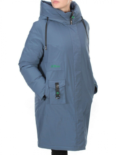 21-975 BLUE Пальто зимнее женское AIKESDFRS (200 гр. холлофайбера) размер 48
