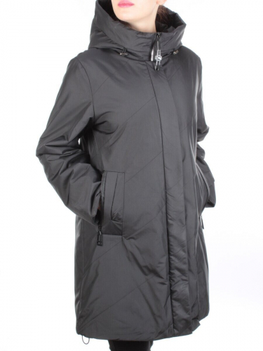 M818 BLACK Пальто демисезонное женское (100 гр. синтепон) размер 48