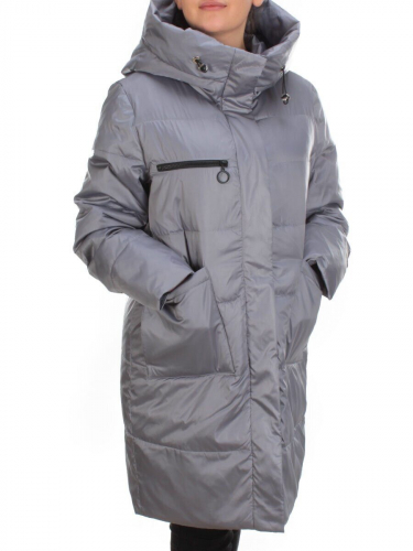 S21122 GRAY Куртка зимняя женская облегченная Y SILK TREE размер 48