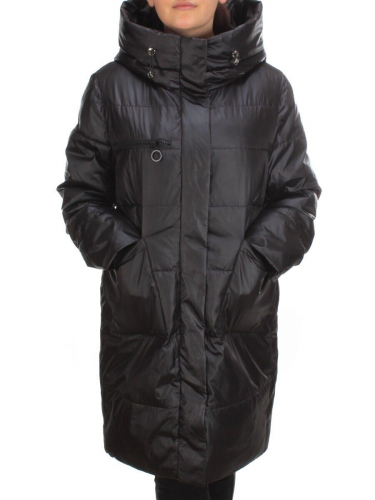 S21122 BLACK Куртка зимняя женская облегченная Y SILK TREE (150 гр. холлофайбер) размер 48