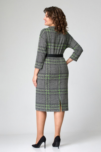 Платье, пояс 1095 серо-зеленый