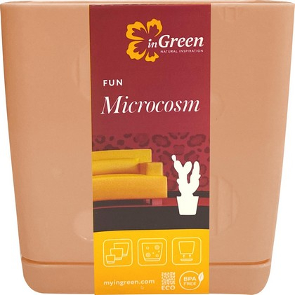 Горшок для цветов inGreen MICROCOSM 0,5л персиковая карамель /24шт