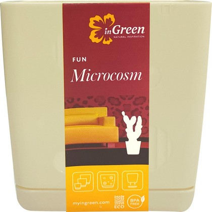 Горшок для цветов inGreen MICROCOSM 0,5л сливочный /24шт