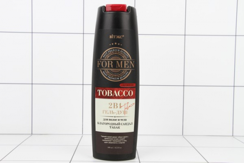 Витэкс FOR MEN Tobacco в1 Гель-душ для волос и тела благородный сандал и табак 400мл 8517