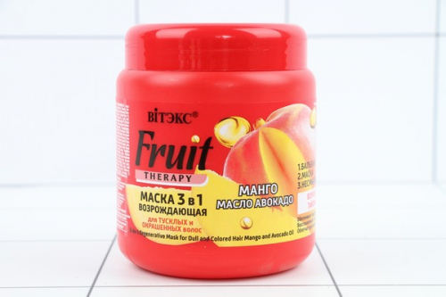 Витэкс FRUIT Therapy Возрождающая Маска 3в1 Манго и масло авокадо 450мл 9034