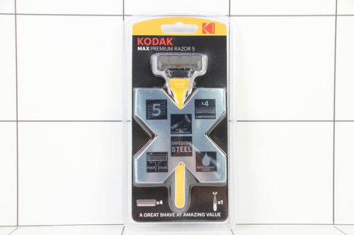 СТАНОК для бритья Kodak 5 лезвий+ 4 смен.кассеты,увл.полос.,прорезин.ручка,плав.головка
