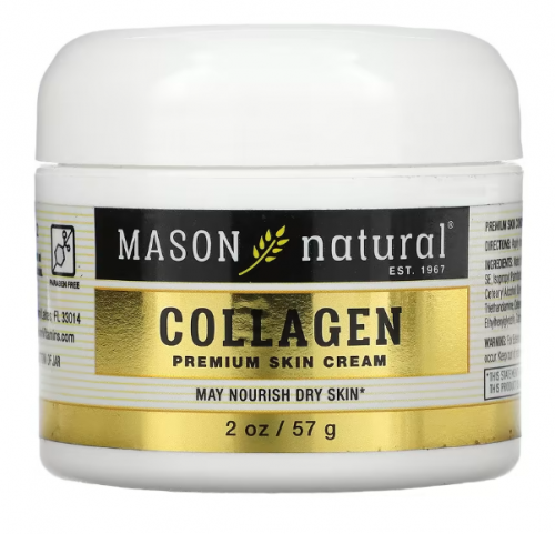 Mason Natural, крем с коллагеном премиального качества, 57 г (2 унции)