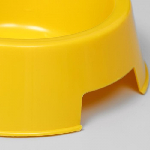 Миска пластиковая двойная 29,5 х 16,5 х 5 см, жёлтый перламутр