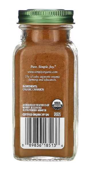 Simply Organic, корица, 69 г (2,45 унции)