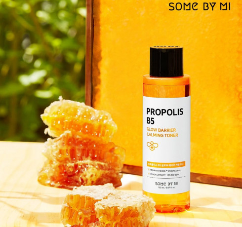SOME BY MI PROPOLIS B5 GLOW BARRIER CALMING TONER Успокаивающий тонер для лица с витамином B5 и прополисом 150мл