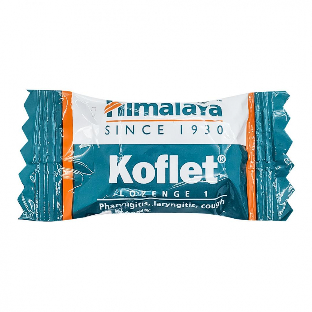 HIMALAYA Koflet Lozenges Кофлет леденцы для устранения симптомов кашля и боли в горле 1шт