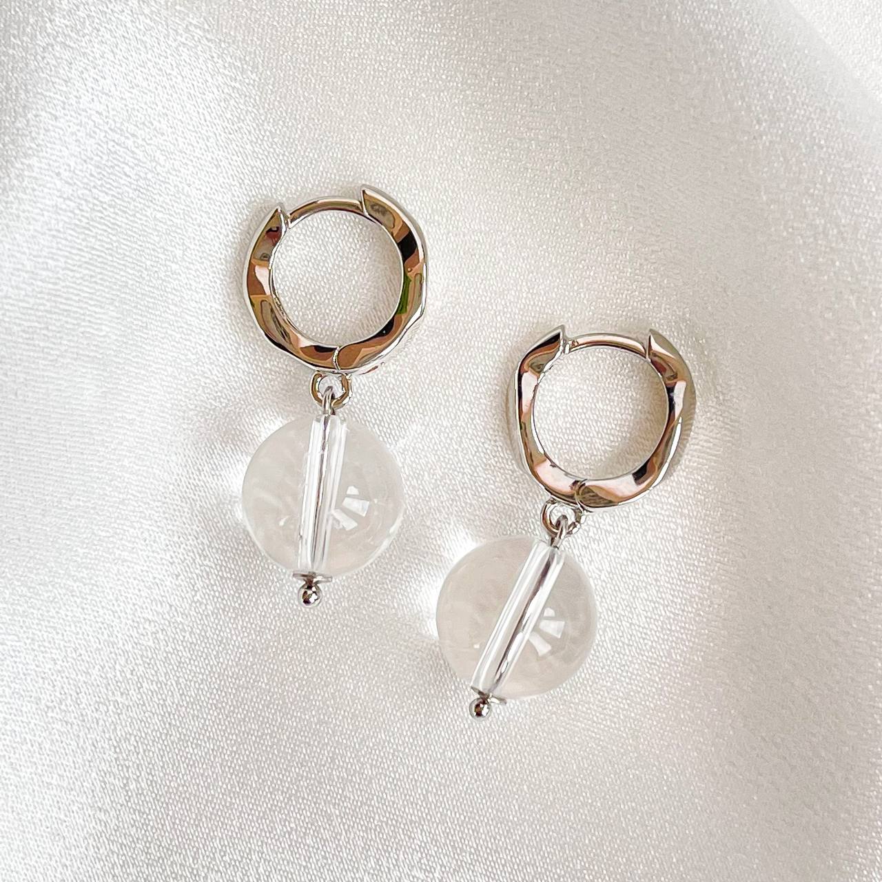 Радуга Самоцветов Серьги из Горного Хрусталя