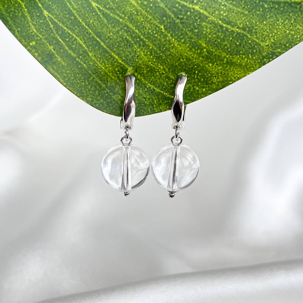 Радуга Самоцветов Серьги из Горного Хрусталя