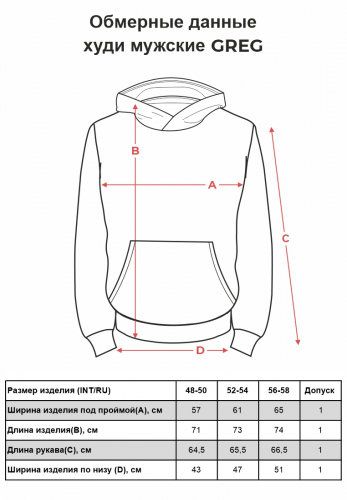 Худи мужское GREG aus Russland G171-OZ03-50_R (т.серый)