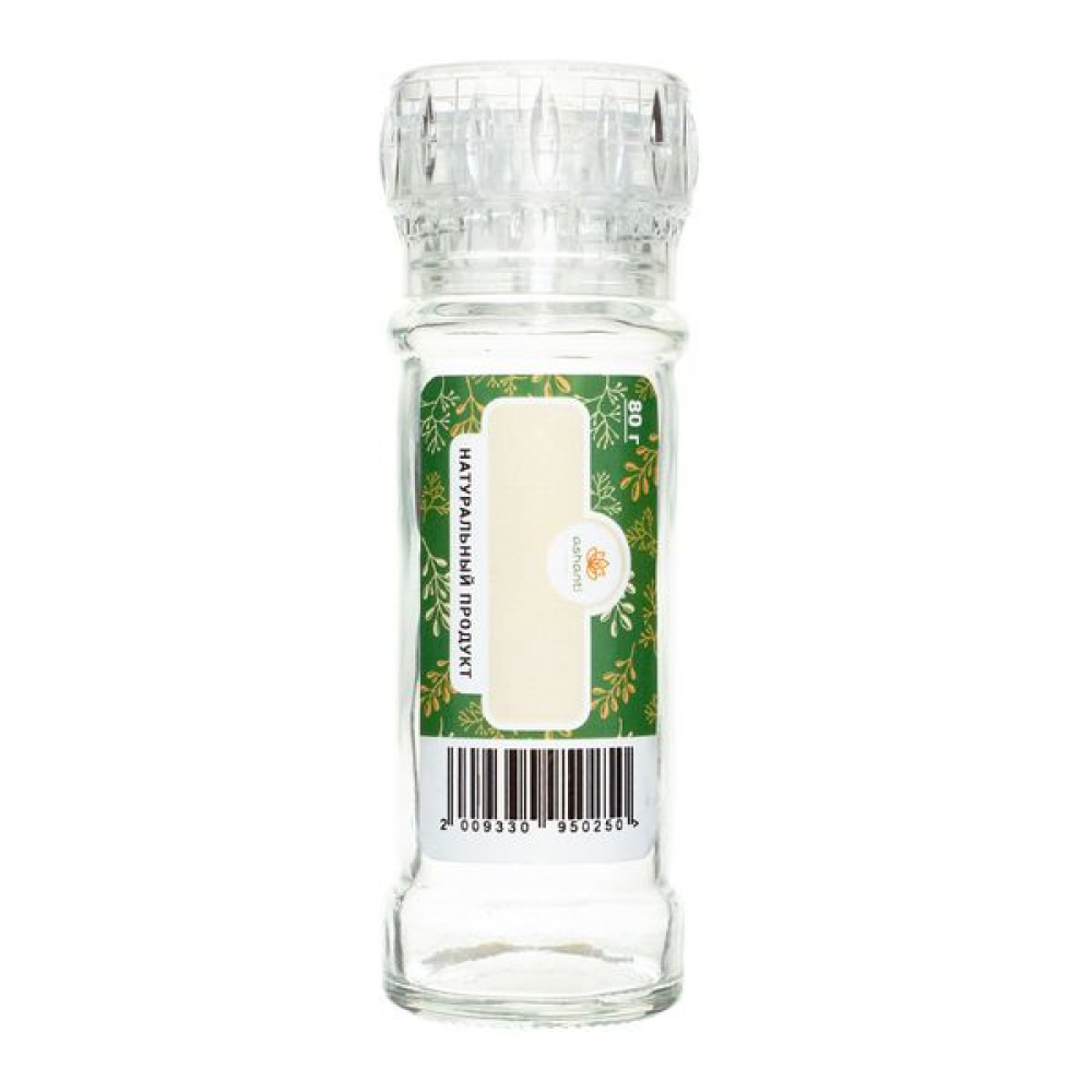 Мельница для специй стеклянная прозрачная 80г