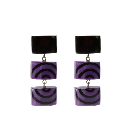 Серьги Symmetric Фиолетовый