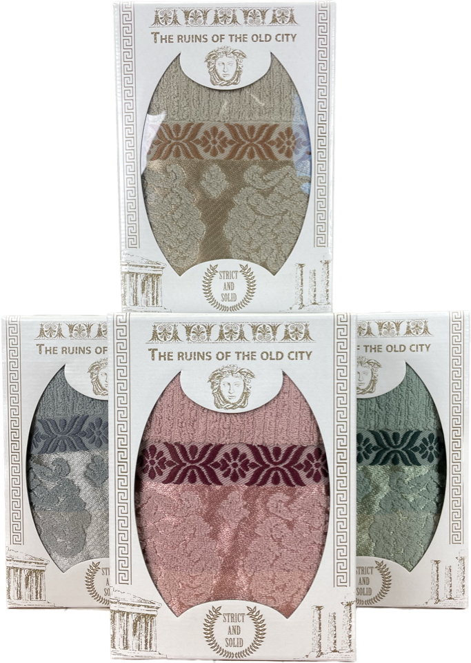 Полотенце махровое в подарочной упаковке 88 - 457 РЕЛЬЕФ С УЗОРОМ 1 пр р-р 50х90