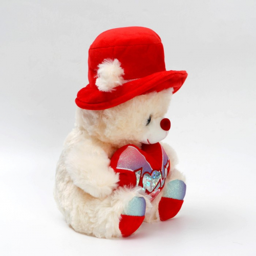 Мягкая игрушка «Мишка в панамке», с сердцем