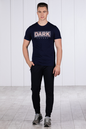 брюки спортивные 3.MM111A-синий-тёмный
