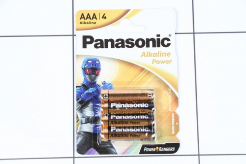 Э/п PANASONIC LR03 BL4, Alkaline Power Rangers / ТОЛЬКО 4