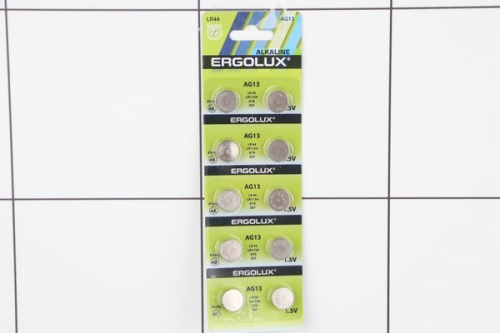 Э/п ERGOLUX G13 (LR44/LR1154/A76/357) BL10