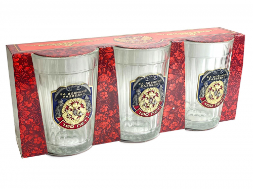 Набор подарочных граненых стаканов «Разведка» – эстетика употребления различных напитков + украшение стола и мини-бара