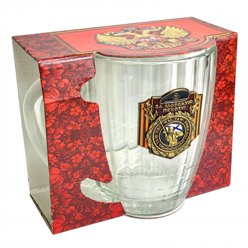 Кружка для пива «Морская пехота» – оригинальный питейный сосуд из лимитированной подарочной серии №75