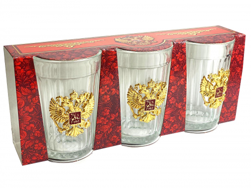 Подарочный набор стаканов «Россия» – патриотическое дизайнерское решение, воплощенное в практичных вещах
