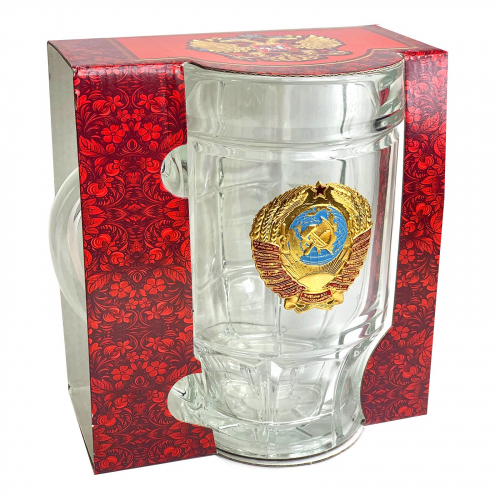 Пивная кружка с гербом СССР – понравится получателю и уж точно пригодится в дальнейшем