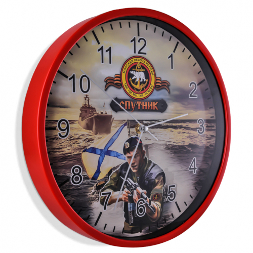 Настенные часы «Спутник» Морской пехоты России №54