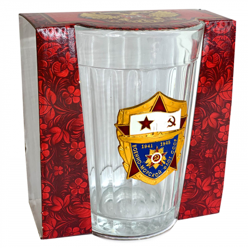 Граненый стакан «ВМФ СССР» – подарочный эксклюзив из кристально-чистого стекла с толстым донышком