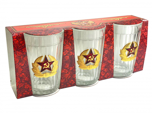 Набор стеклянных стаканов «Советская Армия» – подарок-ностальгия, который тронет и удивит даже того, у кого всё есть