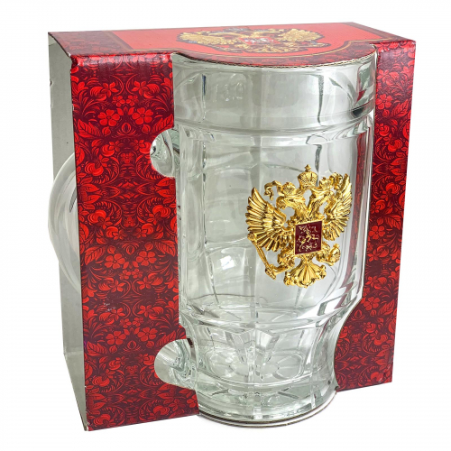 Пивной бокал «Герб России» – ВИП-подарок, отражающий личный авторитет обладателя