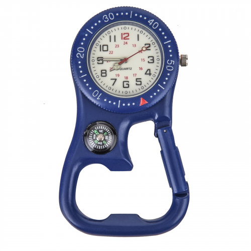 Туристические часы Bluelans с компасом и открывалкой - многофункциональное решение для рыбаков, охотников, туристов. Часы оснащены карабином для удобного ношения на рюкзаке, а также подсветкой для темного времени суток №39