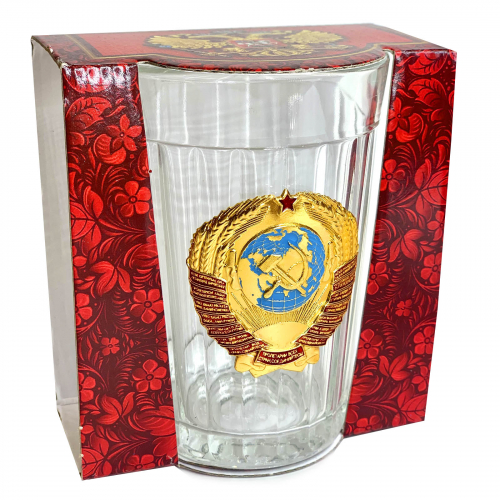 Граненый стакан с гербом СССР – подарок с особым смыслом для тех, кто помнит Советский Союз №87
