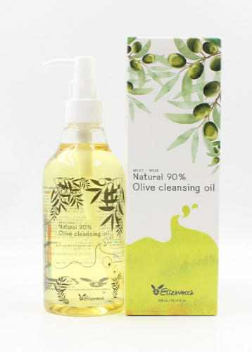 ELIZAVECCA - МАСЛО ГИДРОФИЛЬНОЕ ДЛЯ ЛИЦА С НАТУРАЛЬНЫМ МАСЛОМ ОЛИВЫ NATURAL 90% OLIVE CLEANSING OIL, 300 ML