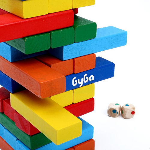 Настольная игра пирамидка деревянная башня «Буба»