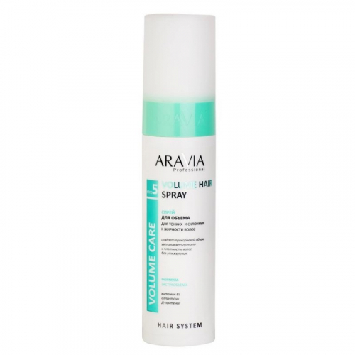 ARAVIA Спрей для объема для тонких и склонных к жирности волос Volume Hair Spray, 250 мл, Средства по уходу за волосами, ARAVIA