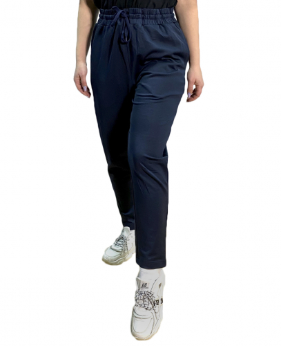 Синие женские спортивные штаны  (шов) №2002
