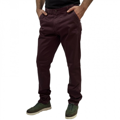 Светло-бордовые мужские брюки Connor - изготовлены из хлопка 98% с добавлением эластана 2% №16
