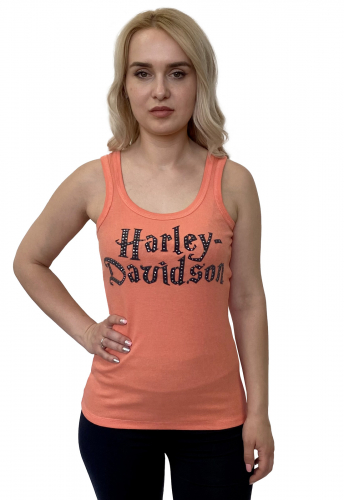 Женская майка в рубчик Harley-Davidson – с такой можно стильно обыграть любой лук на теплый сезон №1036