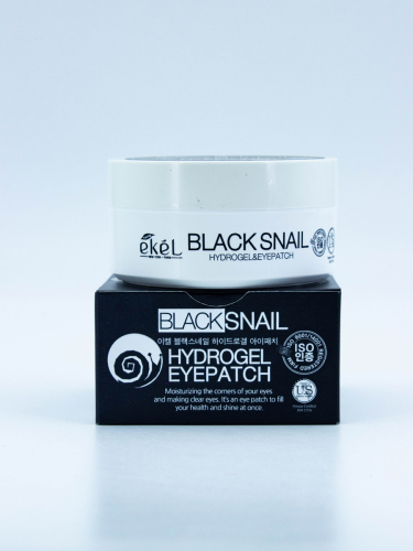 EKEL - ПАТЧИ ГИДРОГЕЛЕВЫЕ ДЛЯ ГЛАЗ С МУЦИНОМ ЧЁРНОЙ УЛИТКИ BLACK SNAIL HYDROGEL EYEPATCH, 60 ШТ.