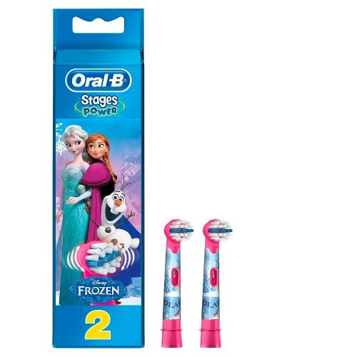 Насадки для ДЕТСКИХ электрических зубных щеток Oral-B Stages Kids Принцессы/ Снежные Принцессы (2 шт) (для девочек)