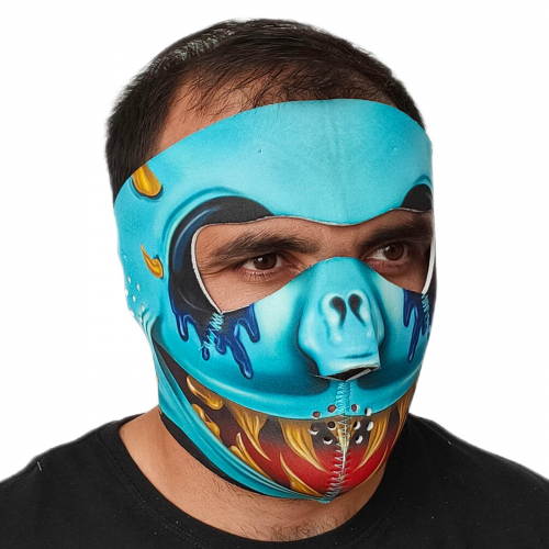 Неопреновая маска Wild Wear Reptilian - Объединяет в себе такие преимущества, как пыле/влаго/ветрозащиту, уникальный брутальный дизайн, многоразовость, удобство в ежедневном ношении и доступную для каждого цену! №30