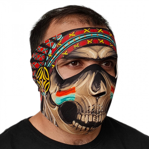 Полнолицевая защитная неопреновая маска Wild Wear Shaman - Актуальное сочетание полной защиты, функциональности и удобства, многоразовости, яркого уникального дизайна. №28