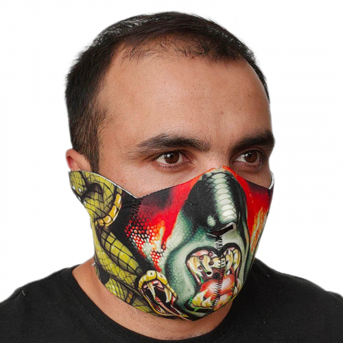 Брутальная стильная маска Wild Wear Serpent - Многоразовая защитная маска изготовлена из неопрена и гарантирует защиту от пыли, влаги и ветра. Оптимальный вариант для активных видов спорта, байкеров, ежедневного ношения №60